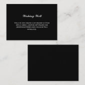 Uitstekend elegant zwart informatiekaartje (Voorkant / Achterkant)