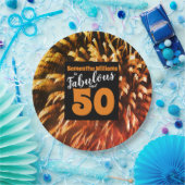 Uitstekend en 50 Groovy Vuurwerk Sinaasappel Papieren Bordje (Feest)