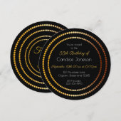 Uitstekend en 55 | ronde uitnodiging (Voorkant / Achterkant)