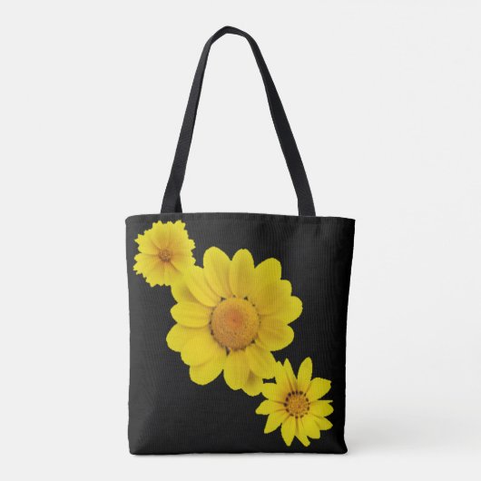 Uitstekend geel tote bag (Achterkant)
