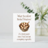 Uitstekend gekookte aardappelen citaat Briefkaart (Staand voorkant)
