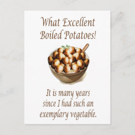 Uitstekend gekookte aardappelen citaat Briefkaart
