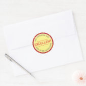 Uitstekend | Gepersonaliseerde Docenten Ronde Sticker (Envelop)