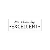 Uitstekend | Gepersonaliseerde Docenten Zelfinktende Stempel (Design)