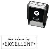 Uitstekend | Gepersonaliseerde Docenten Zelfinktende Stempel (In situ)