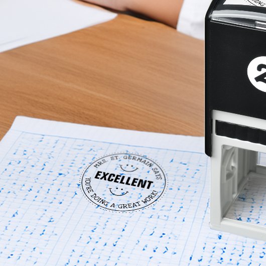Uitstekend | Gepersonaliseerde Docenten Zelfinktende Stempel