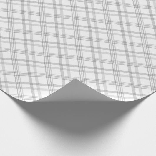 Uitstekend geruit patroon van grijs wit cadeaupapier (Hoek)