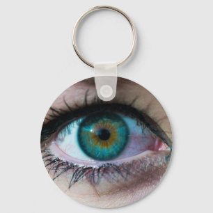 Uitstekend groen oogstje surrealistische fotocadea sleutelhanger