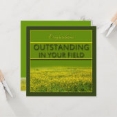 Uitstekend in je veld - Gefeliciteerd Kaart (Voorkant / Achterkant in situ)