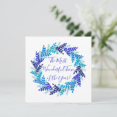 Uitstekend jaar Elegant Blue Kerstmis Feestdagenkaart (Staand voorkant)