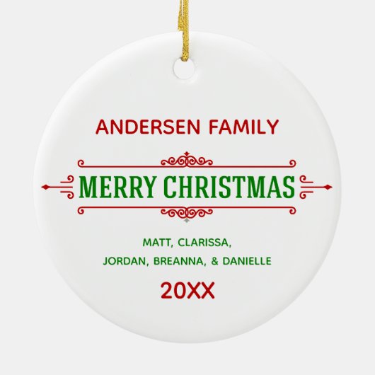 Uitstekend kerstfeestdag, persoonlijk Ornament (Achterkant)