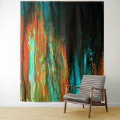 *~* Uitstekend kunstzwart Abstract blauw Sinaasapp Wandkleed (In situ)