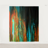 *~* Uitstekend kunstzwart Abstract blauw Sinaasapp Wandkleed (Voorkant)