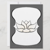 Uitstekend Lotus in Tin en Witte Uitnodiging (Achterkant)
