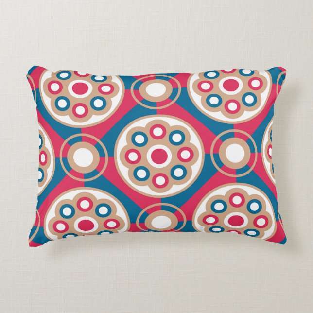 Uitstekend, luxueus, middeleeuws naadloos patroon, accent kussen (Voorkant)