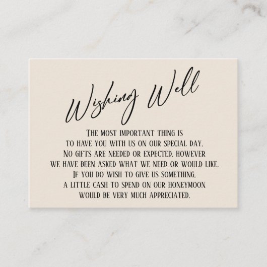 Uitstekend modern, eenvoudig handschrift informatiekaartje (Voorkant)