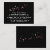 Uitstekend modern Roos Gold Handwriting Informatiekaartje (Voorkant / Achterkant)