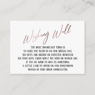 Uitstekend modern Roos Gold Handwriting Informatiekaartje