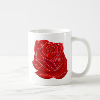 Uitstekend mooie rode rozenbloem koffiemok