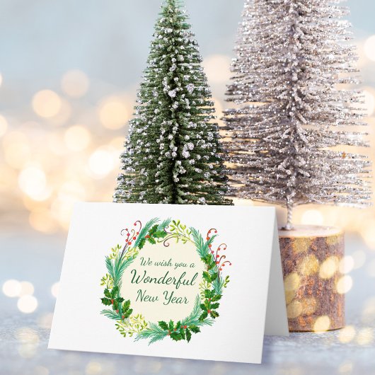 Uitstekend nieuwjaar, eenvoudig en elegant kaart