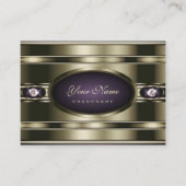 Uitstekend Paars en Chrome met Faux Diamonds Visitekaartje (Voorkant)