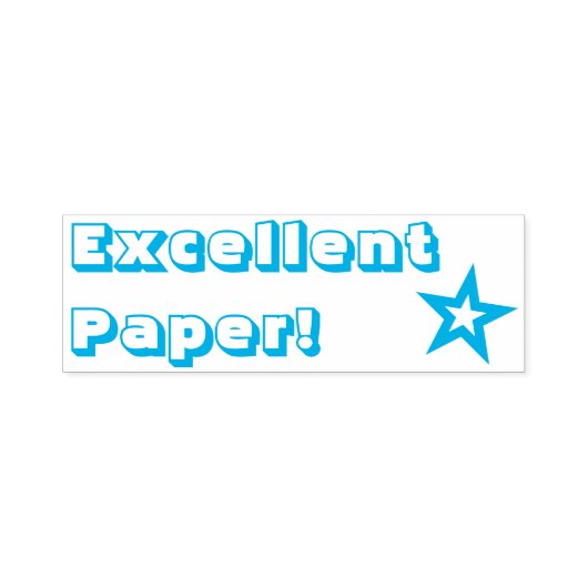 "Uitstekend papier!" Rubberstempel Zelfinktende Stempel (Design)