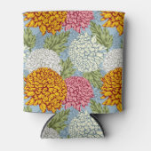 Uitstekend patroon met chrysanten blikjeskoeler (Voorkant)