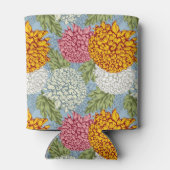 Uitstekend patroon met chrysanten blikjeskoeler (Achterkant)