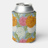 Uitstekend patroon met chrysanten blikjeskoeler (Blikje Achterkant)