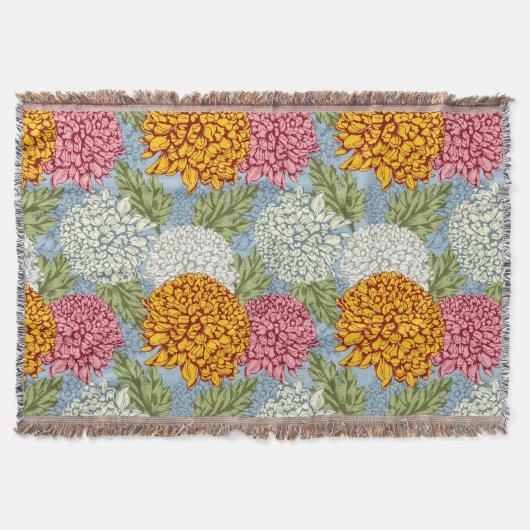 Uitstekend patroon met chrysanten deken (Voorkant)