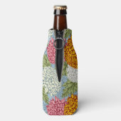 Uitstekend patroon met chrysanten flesjeskoeler (Fles Achterkant)