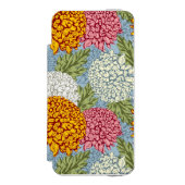 Uitstekend patroon met chrysanten incipio iPhone portemonnee hoesje (Voorkant Agenda)
