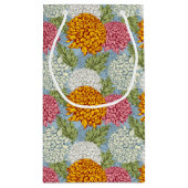 Uitstekend patroon met chrysanten klein cadeauzakje (Achterkant)