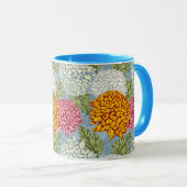 Uitstekend patroon met chrysanten mok (Voorkant rechts)