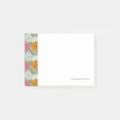 Uitstekend patroon met chrysanten post-it® notes (Voorkant)