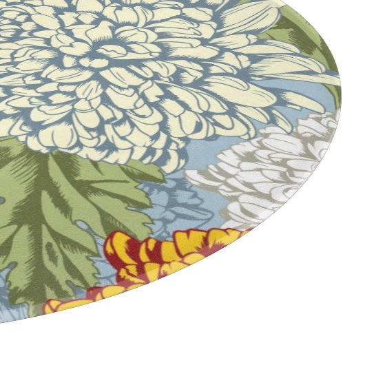 Uitstekend patroon met chrysanten snijplank (Hoek)