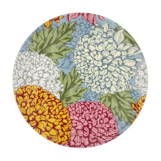 Uitstekend patroon met chrysanten snijplank (Voorkant)