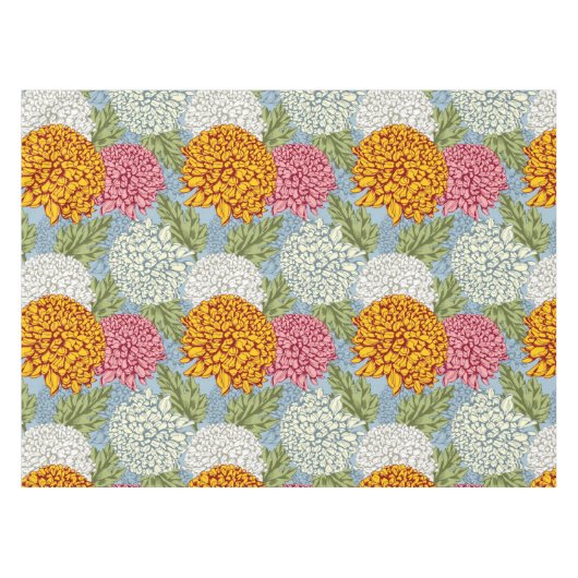 Uitstekend patroon met chrysanten tafelkleed (Voorkant (Horizontaal))