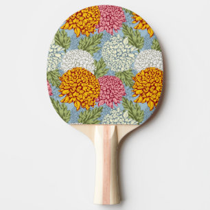 Uitstekend patroon met chrysanten tafeltennisbatje