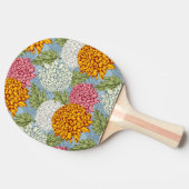 Uitstekend patroon met chrysanten tafeltennisbatje (Zijkant)
