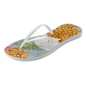 Uitstekend patroon met chrysanten teenslippers (Schuin)