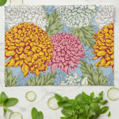 Uitstekend patroon met chrysanten theedoek (Gevouwen)