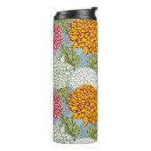 Uitstekend patroon met chrysanten thermosbeker (Gedraaid links)