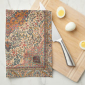 Uitstekend  Perzisch tapijtpatroon Theedoek (Quarter Fold)