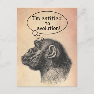 Uitstekend recht op evolutie van Ape Briefkaart
