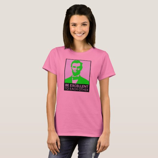 Uitstekend (roze/groen) t-shirt (Voorkant volledig)