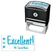 "Uitstekend!" Schoolleraar Rubber Stamp Zelfinktende Stempel (In situ)
