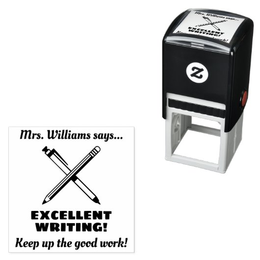 Uitstekend schrijven van aangepaste docenten  zelfinktende stempel (In situ)