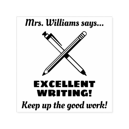 Uitstekend schrijven van aangepaste docenten  zelfinktende stempel (Design)