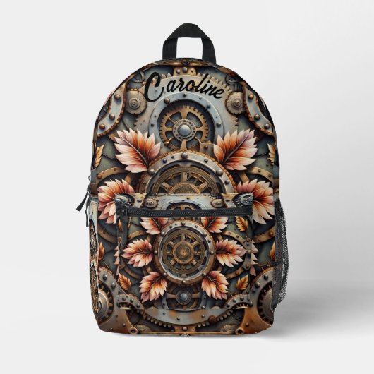 Uitstekend steampunkontwerp bedrukte rugzak (Voorkant)